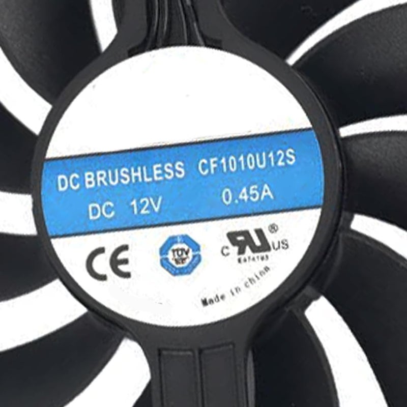 WLQTKST Graphics Card Cooling Fan Replacement for ASUS ROG Strix RTX 3060Ti 3070 3070Ti 3080 3080Ti 3090 Gaming RX 6700XT 6800 Series 95mm CF1010U12S 12V 0.45A 7 Pin Video Card Cooler Fans GPU Fan (Fan-2) - Image 5